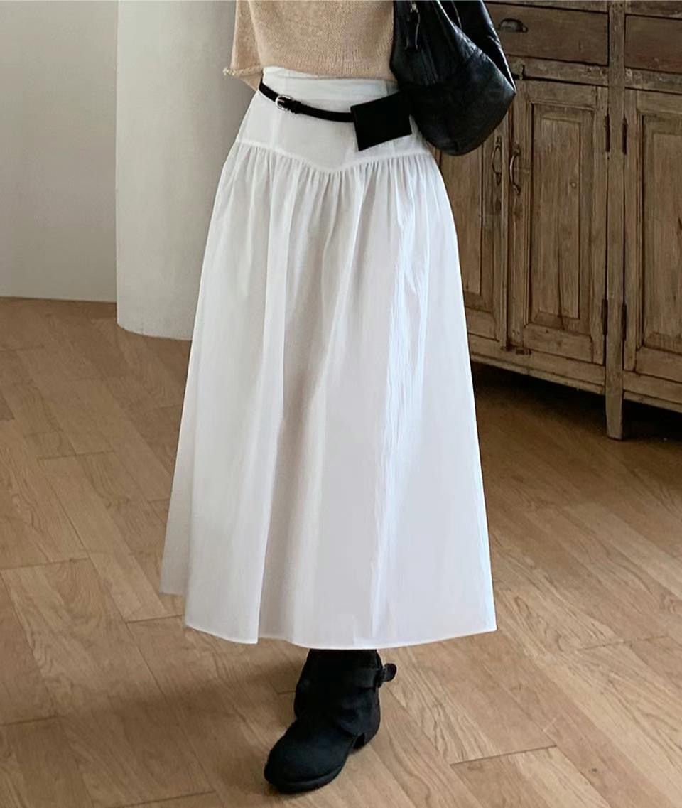 GAMGAK東大門㊣代購女裝新品時尚25春夏半身裙中短裙不含腰帶GAMGAK半身裙/中短裙圖色2
