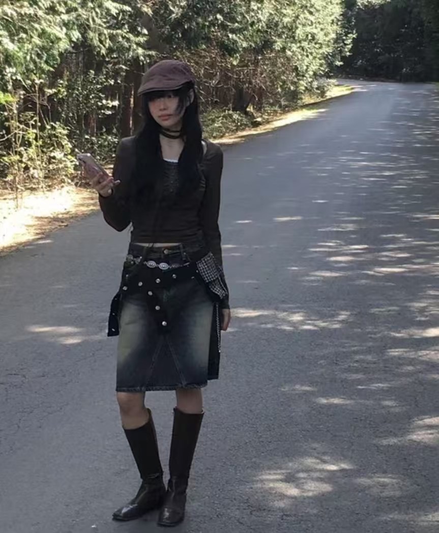 JJIM韓國代購㊣女士新款時尚25春夏推薦休閑人氣熱賣真品短裙JJIM短裙