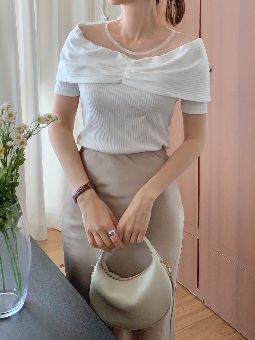 CRONG東大門㊣代購女裝新款推薦職業熱賣25春夏休閑襯衫蕾絲衫CRONG襯衫/蕾絲衫