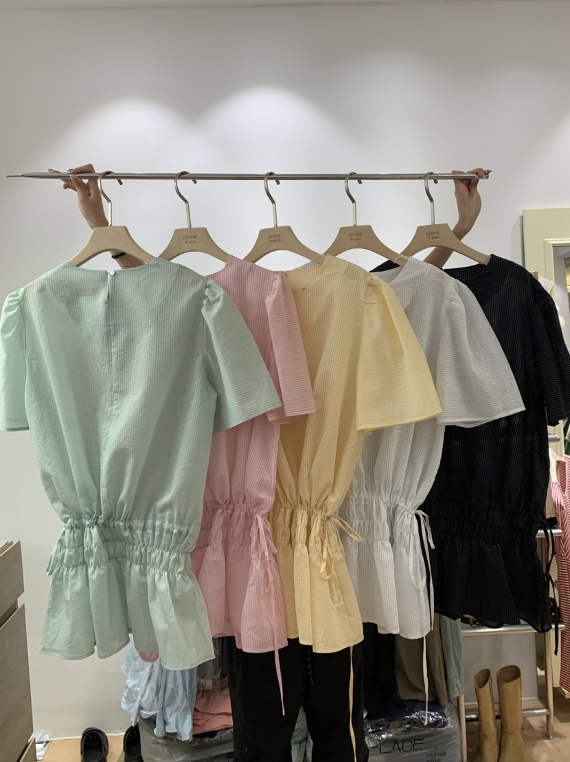 GOYOU韓國直郵㊣女裝新款25春夏熱賣職業休閑人氣襯衫蕾絲衫de goyou襯衫/蕾絲衫