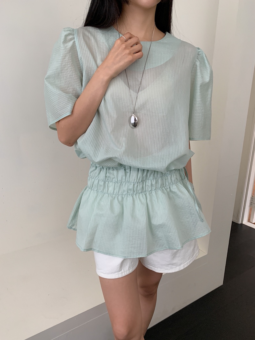 GOYOU韓國直郵㊣女裝新款25春夏熱賣職業休閑人氣襯衫蕾絲衫de goyou襯衫/蕾絲衫