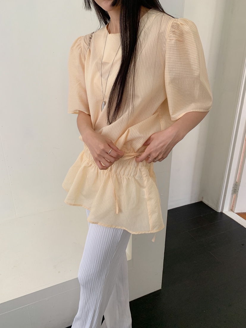 GOYOU韓國直郵㊣女裝新款25春夏熱賣職業休閑人氣襯衫蕾絲衫de goyou襯衫/蕾絲衫