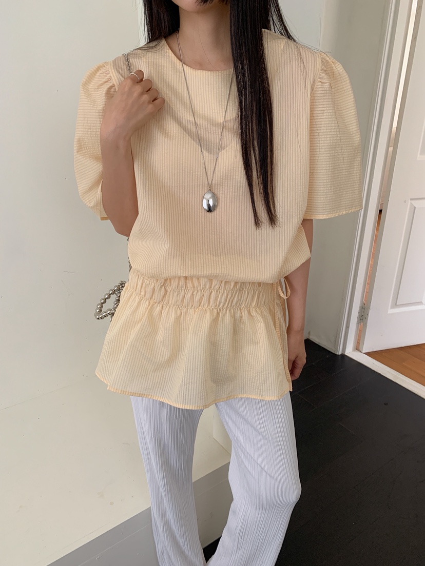 GOYOU韓國直郵㊣女裝新款25春夏熱賣職業休閑人氣襯衫蕾絲衫de goyou襯衫/蕾絲衫
