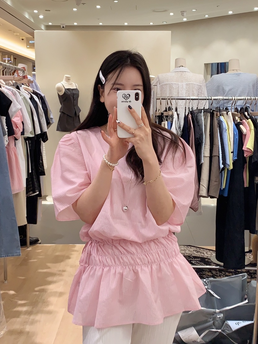 GOYOU韓國直郵㊣女裝新款25春夏熱賣職業休閑人氣襯衫蕾絲衫de goyou襯衫/蕾絲衫圖色3