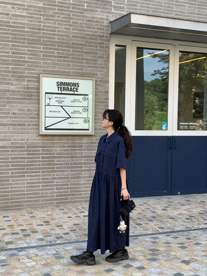 SHOTGUN韓國代購㊣女士新款25春夏推薦人氣熱賣職業休閑連衣裙SHOTGUN連衣裙