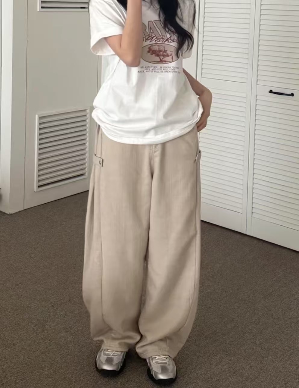 JJIM東大門㊣直郵女士新款時尚熱賣推薦25春夏真品人氣休閑褲JJIM休閑褲圖色2