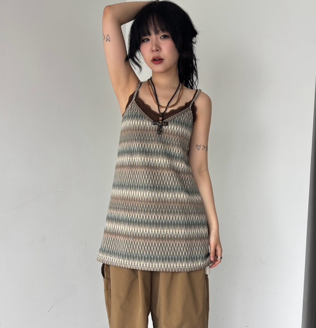 SHOTGUN東大門㊣實拍女裝新款真品時尚職業熱賣25春夏吊帶背心SHOTGUN吊帶/背心圖色2