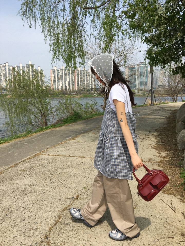 SHOTGUN韓國代購㊣女裝新品休閑25春夏熱賣推薦真品時尚連衣裙SHOTGUN連衣裙