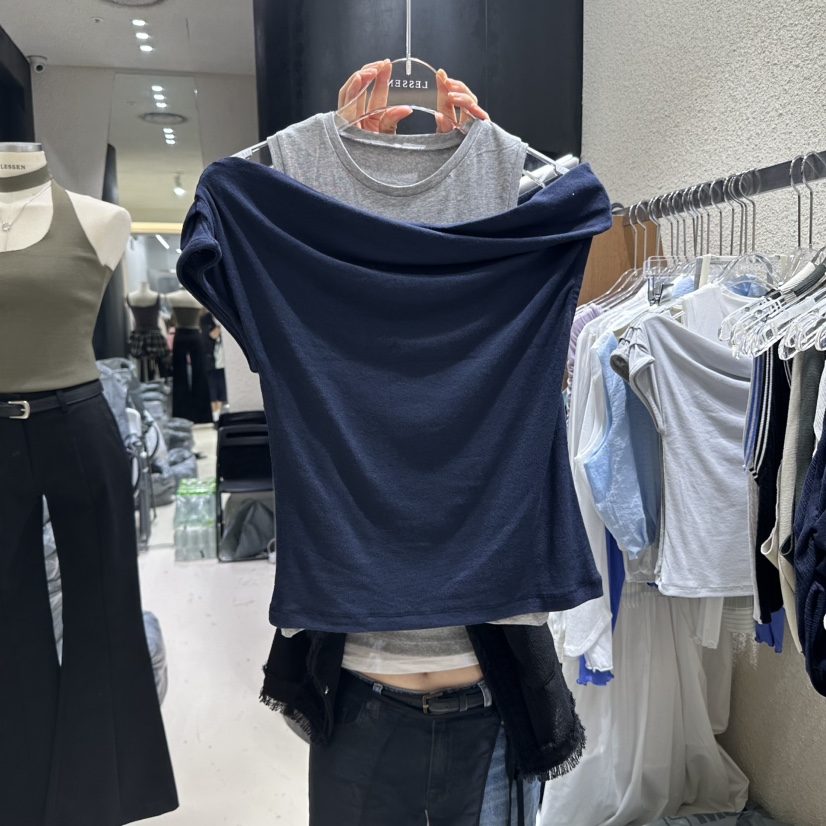 LESSEN韓國直郵㊣女士新款時尚人氣推薦25春夏休閑職業真品T恤LESSENT恤圖色2