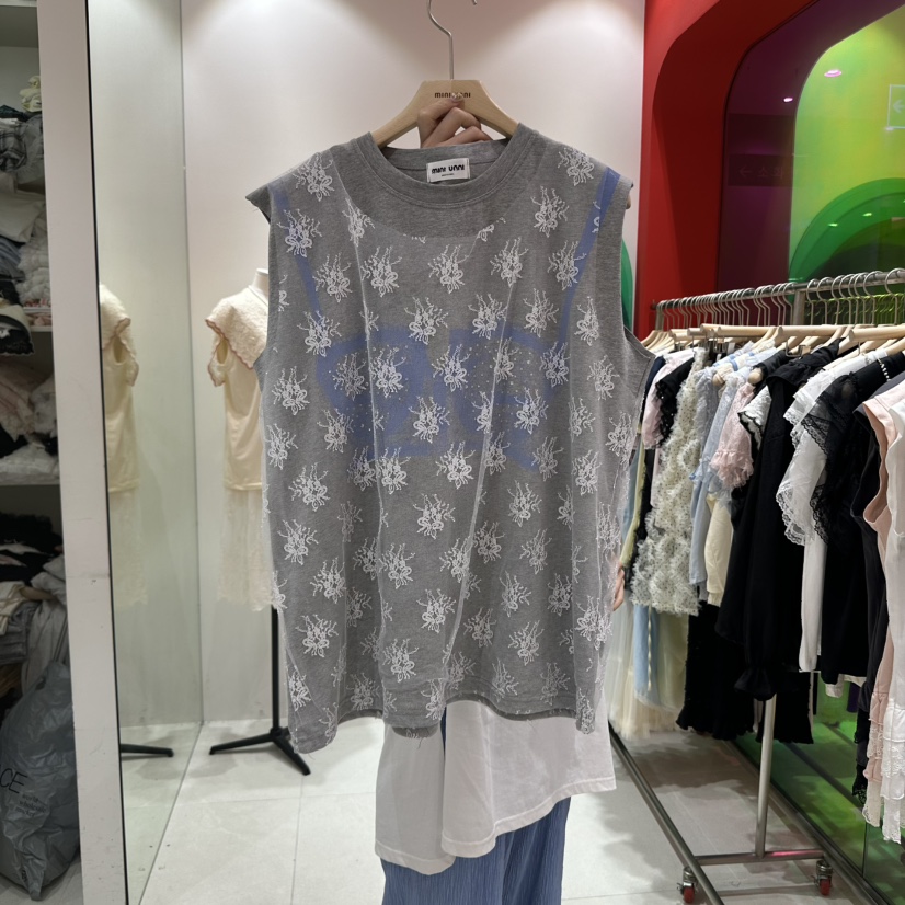 MINI UNNI東大門㊣代購女士新款人氣25春夏推薦休閑吊帶背心MINI UNNI吊帶/背心圖色2