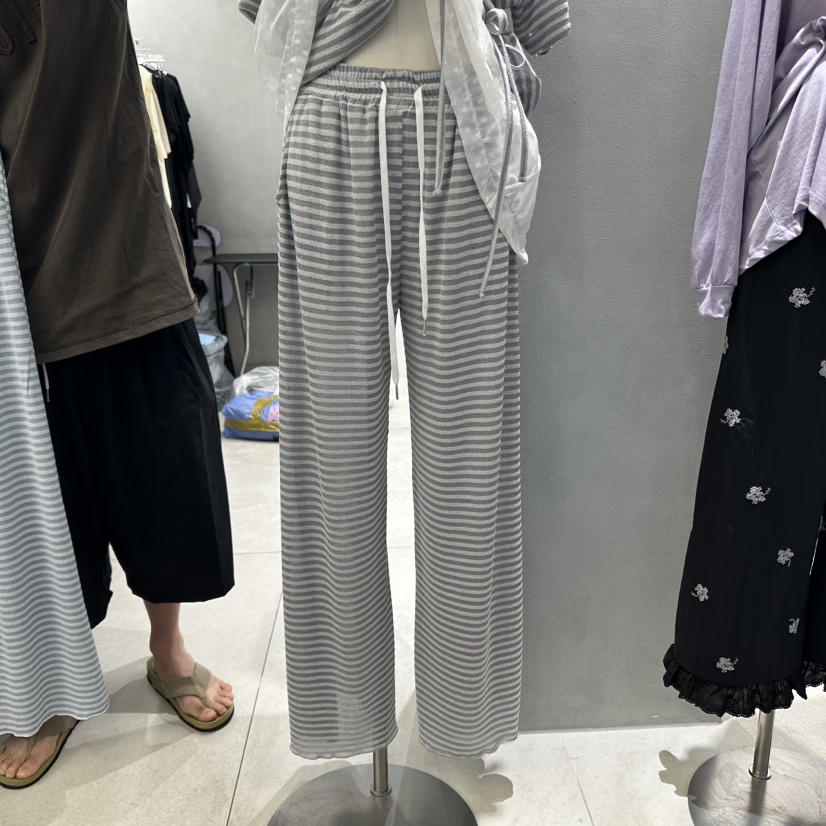 ANDE韓國代購㊣女士新款時尚推薦職業熱賣休閑真品休閑褲海軍ANDE休閑褲圖色1