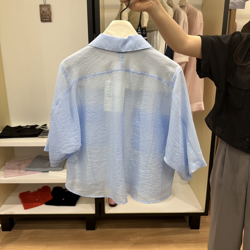 MUYBIEN東大門㊣直郵女士新品熱賣休閑時尚職業25春夏襯衫蕾絲衫MUYBIEN襯衫/蕾絲衫