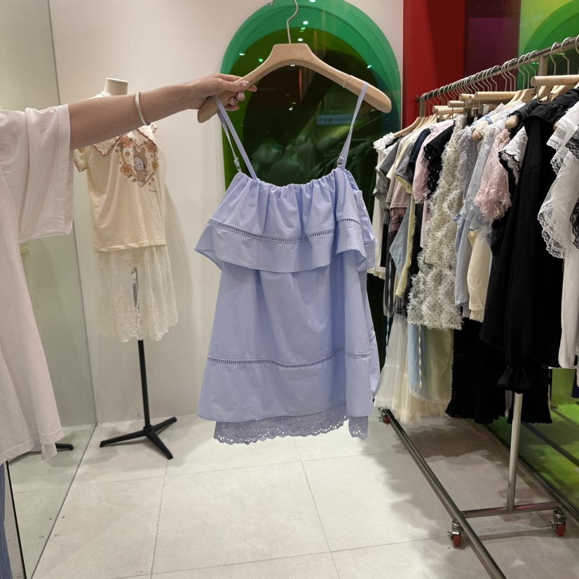 MINI UNNI韓國直郵㊣女裝新品時尚熱賣職業推薦25春夏吊帶背心MINI UNNI吊帶/背心