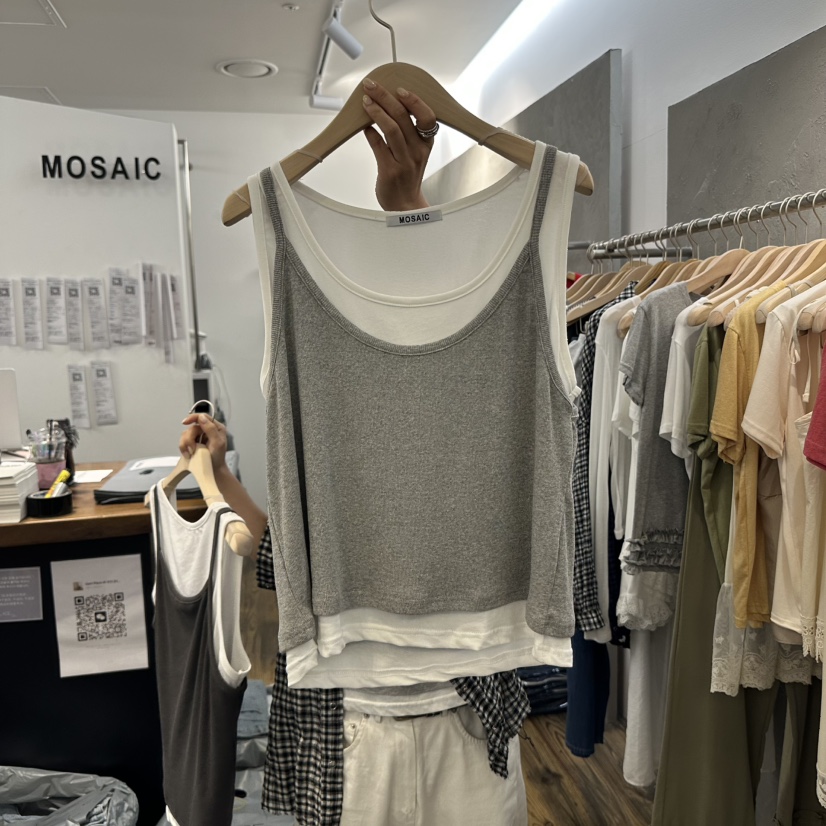 MOSAIC東大門㊣實拍女士新款真品職業休閑熱賣25春夏吊帶背心MOSAIC吊帶/背心