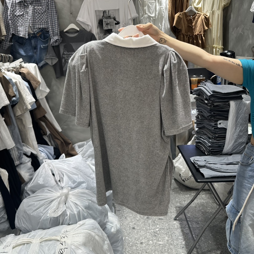 A-DEL韓國代購㊣女裝新品休閑職業熱賣25春夏真品時尚推薦T恤A-DELT恤
