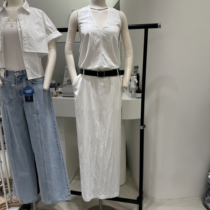 RENDER東大門㊣實拍女士新品時尚推薦真品連衣裙不含腰帶超長RENDER連衣裙