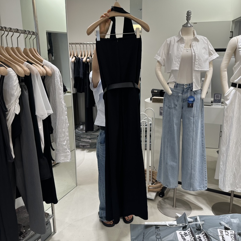 RENDER東大門㊣實拍女士新品時尚推薦真品連衣裙不含腰帶超長RENDER連衣裙