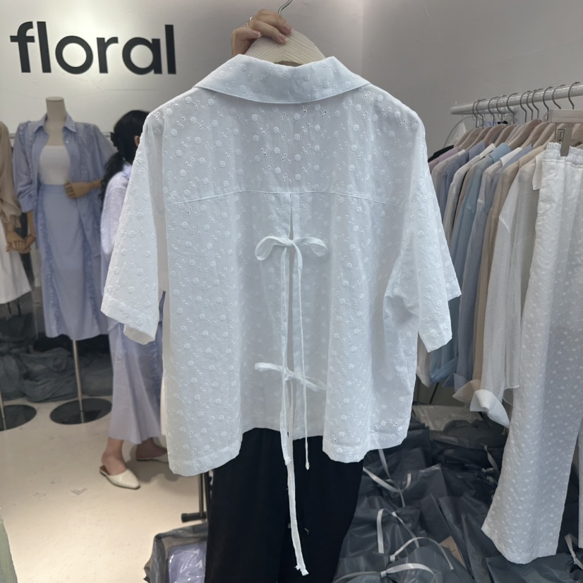 FLORAL東大門㊣代購女士新款推薦時尚熱賣人氣職業襯衫蕾絲衫FLORAL襯衫/蕾絲衫