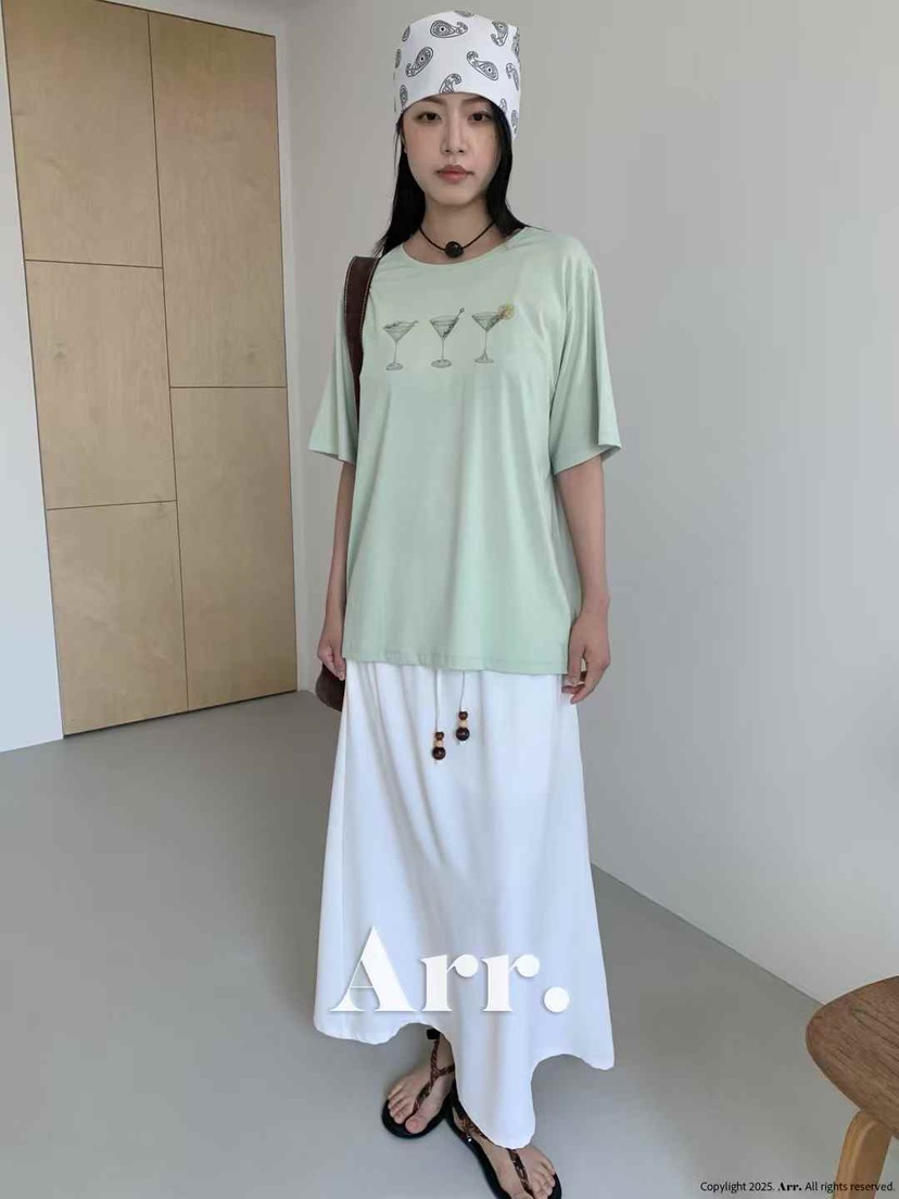 ARR韓國代購㊣女士新款熱賣25春夏人氣休閑職業時尚真品T恤ARRT恤