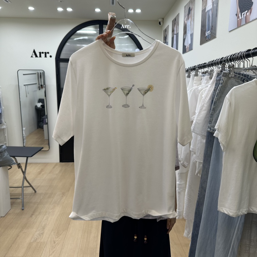 ARR韓國代購㊣女士新款熱賣25春夏人氣休閑職業時尚真品T恤ARRT恤
