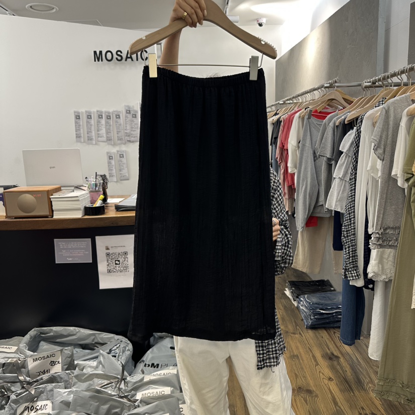 MOSAIC韓國代購㊣女裝新品25春夏休閑人氣熱賣時尚推薦長裙MOSAIC長裙圖色3