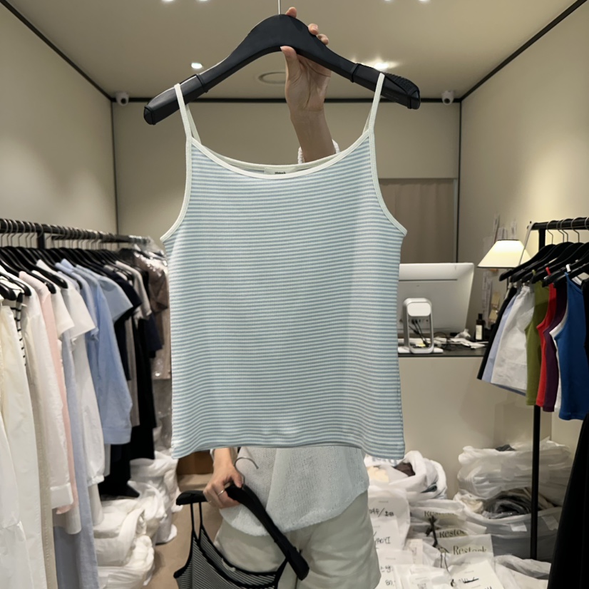 RE STOCK韓國直郵㊣女士新款25春夏時尚真品人氣休閑吊帶背心RE STOCK吊帶/背心