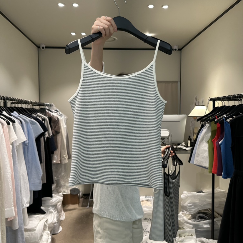 RE STOCK韓國直郵㊣女士新款25春夏時尚真品人氣休閑吊帶背心RE STOCK吊帶/背心圖色3
