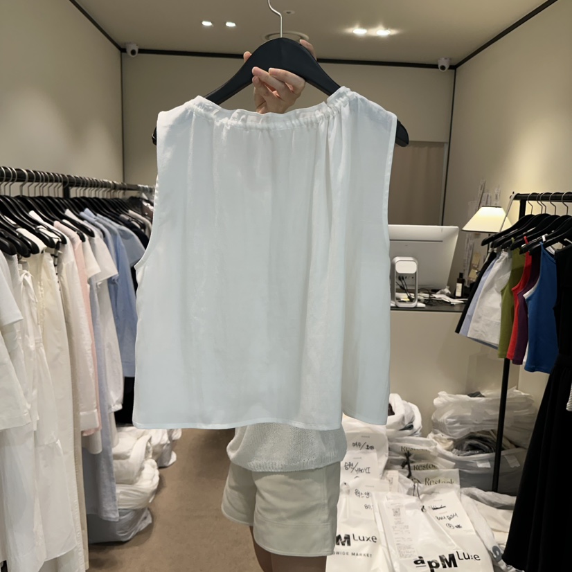 RE STOCK韓國代購㊣女士新品時尚推薦熱賣休閑真品吊帶背心RE STOCK吊帶/背心