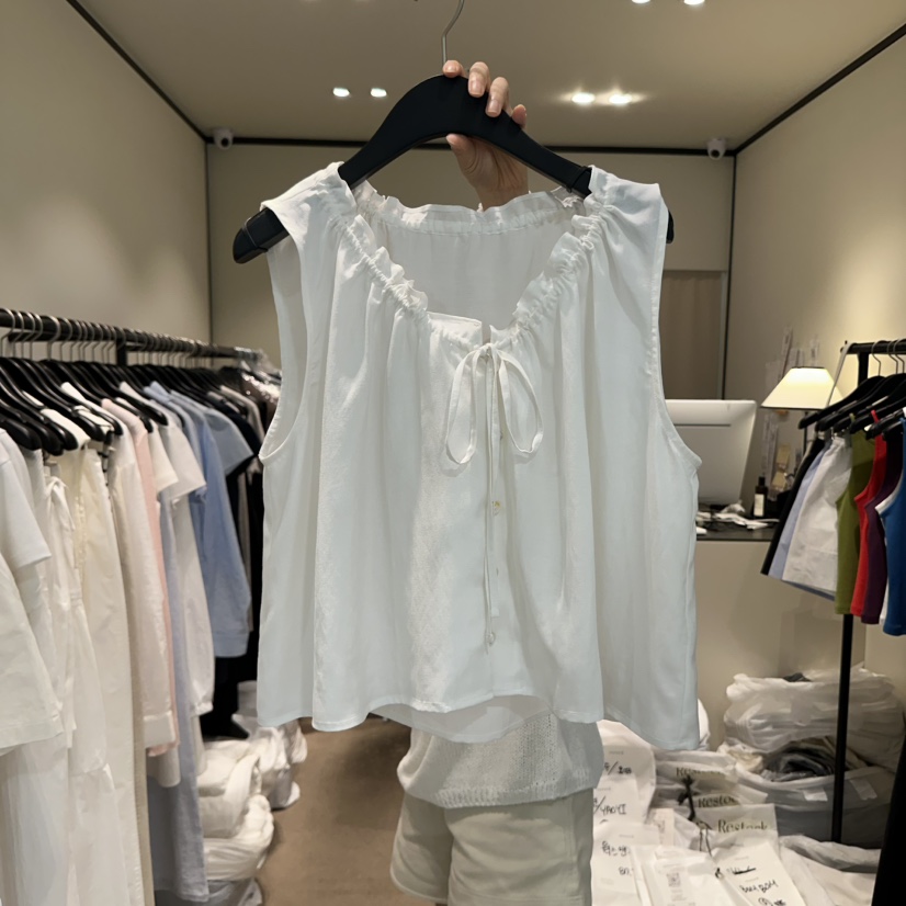RE STOCK韓國代購㊣女士新品時尚推薦熱賣休閑真品吊帶背心RE STOCK吊帶/背心