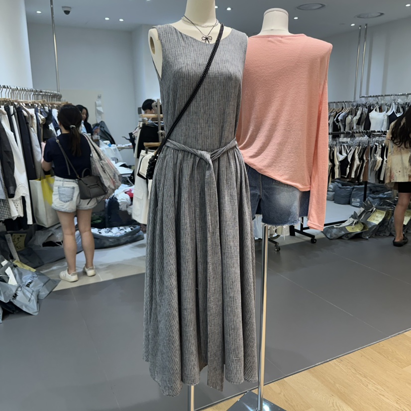BUTTER-P韓國直郵㊣女士新品真品休閑推薦時尚熱賣連衣裙條紋BUTTER-P連衣裙