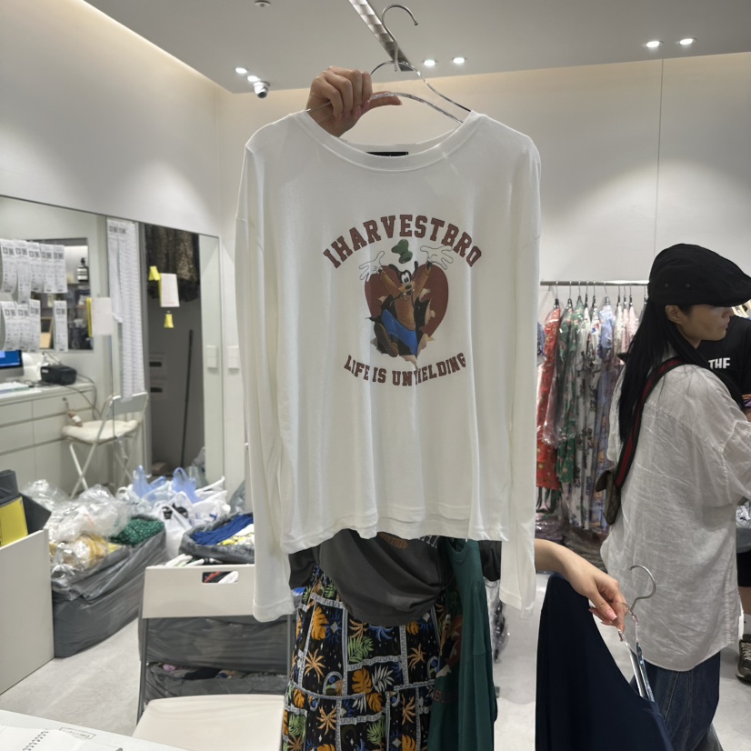 COMBO韓國代購㊣女裝新款休閑人氣職業熱賣時尚推薦長袖T恤COM_BO長袖T恤