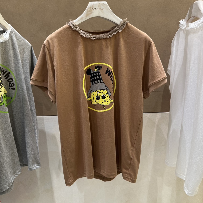 SOLOUNO韓國代購㊣女裝新款人氣職業時尚推薦熱賣真品25春夏T恤SOLOUNOT恤圖色3