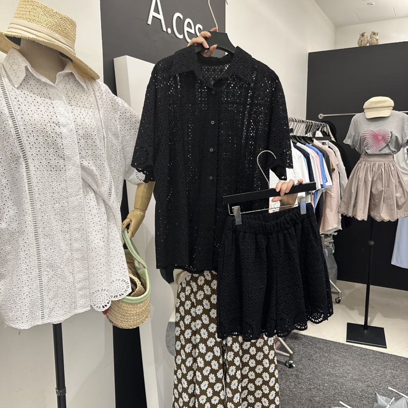 A.CES韓國代購㊣女裝新款人氣真品25春夏時尚熱賣短褲蕾絲A.CES短褲