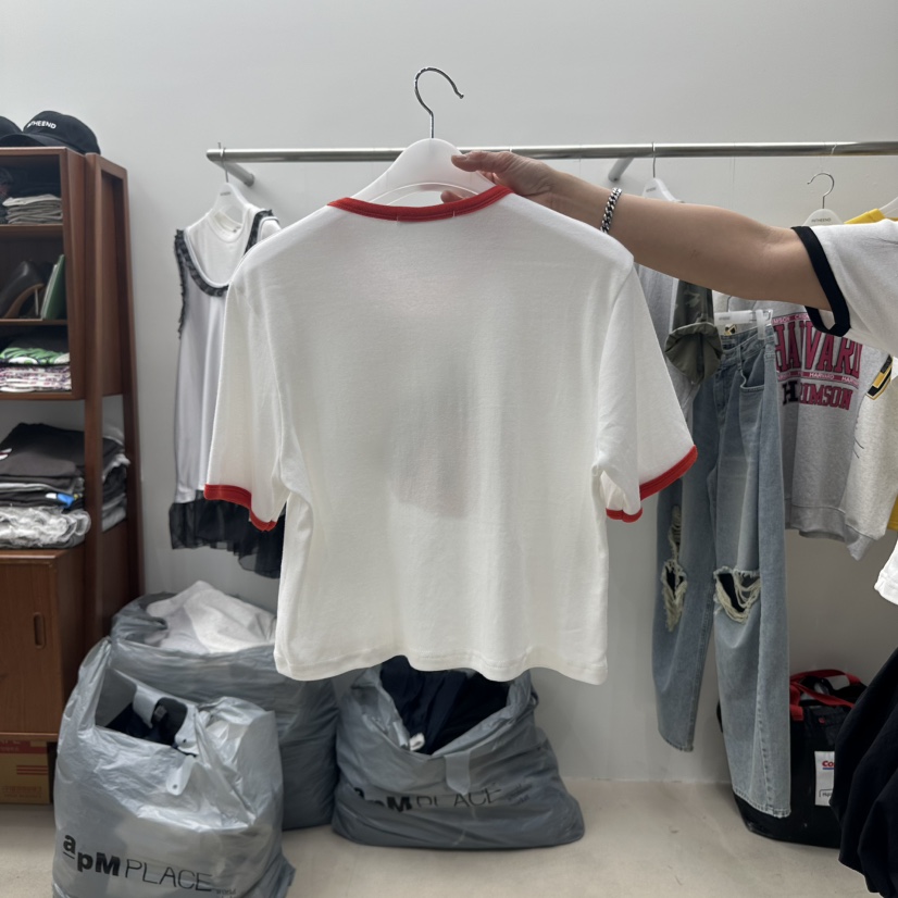 INTHEEND韓國代購㊣女士新品推薦時尚真品人氣25春夏職業T恤INTHEENDT恤