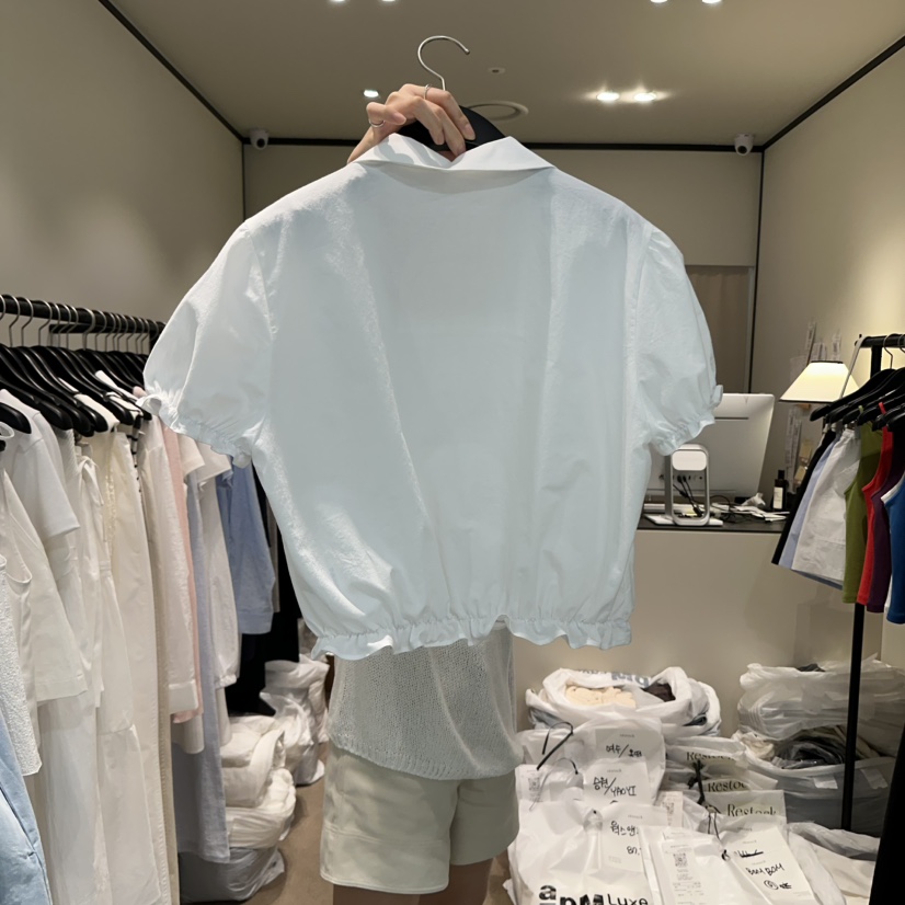 RE STOCK東大門㊣代購女士新款人氣真品時尚休閑襯衫蕾絲衫RE STOCK襯衫/蕾絲衫
