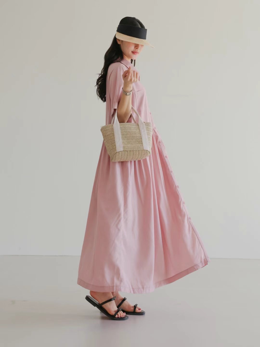 WHITE BEAR韓國直郵㊣女士新品時尚人氣休閑25春夏推薦連衣裙WHITE BEAR連衣裙