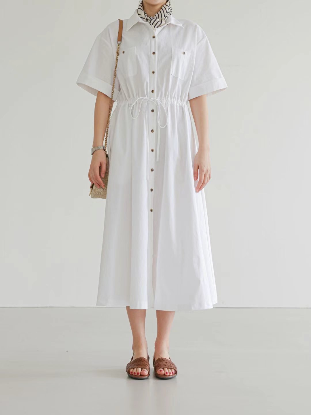 WHITE BEAR韓國直郵㊣女士新品推薦人氣真品休閑職業連衣裙WHITE BEAR連衣裙