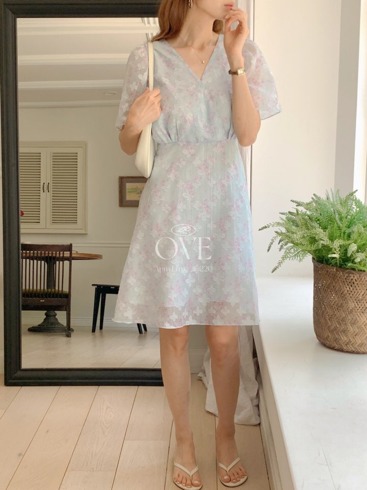 OVE韓國代購㊣女士新款真品時尚職業休閑人氣熱賣25春夏連衣裙OVE連衣裙