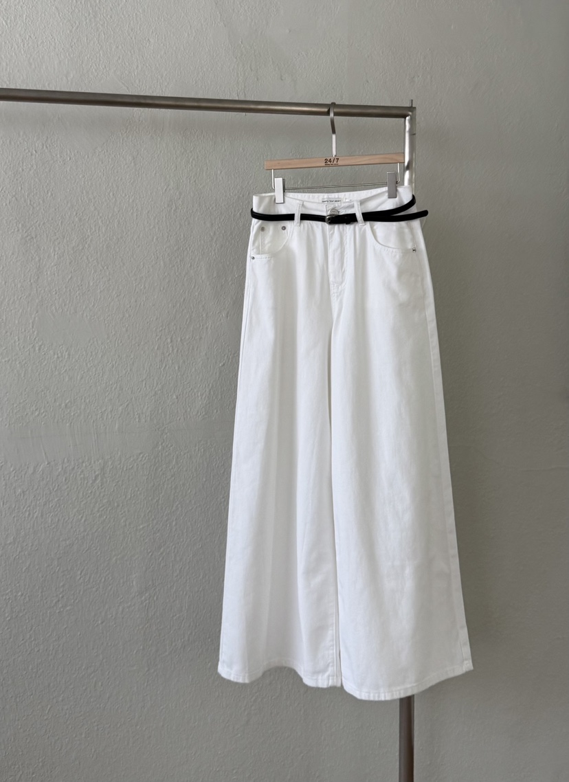 TWENTY FOUR SEVEN24-7東大門㊣代購女裝新品25春夏休閑褲含腰帶TEWNTY FOUR SEVEN24-7休閑褲