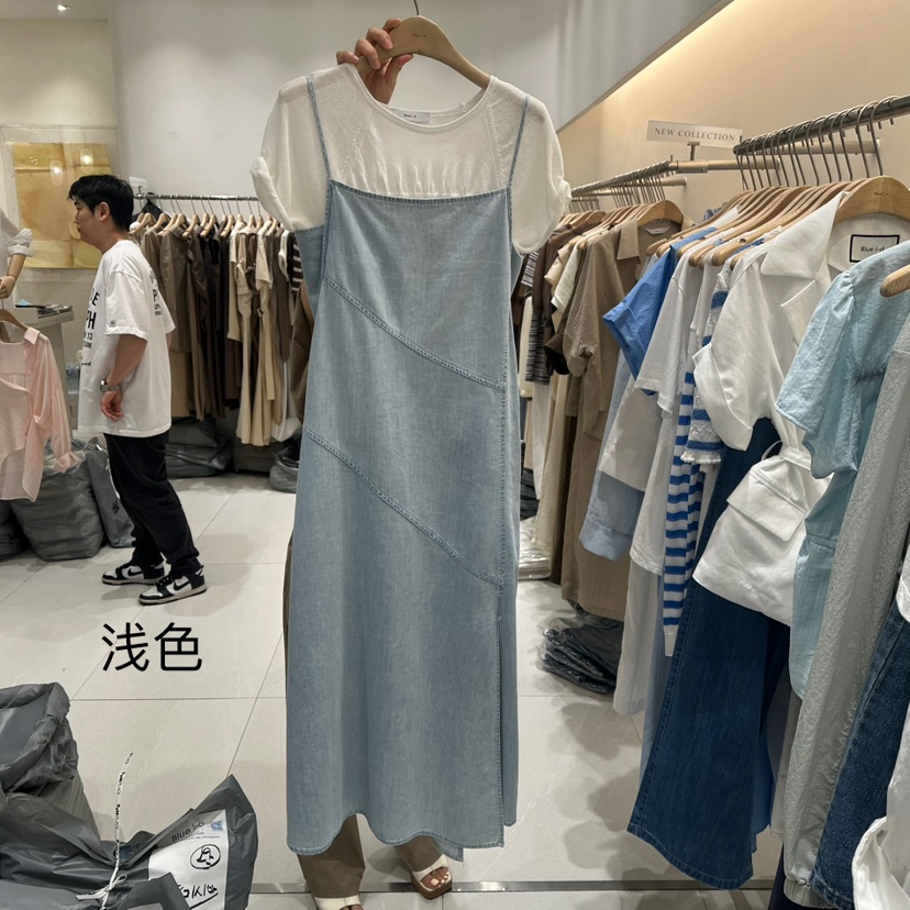 BLUEI-D東大門㊣代購女士新品25春夏時尚人氣連衣裙不含內搭Blue i-d連衣裙圖色2