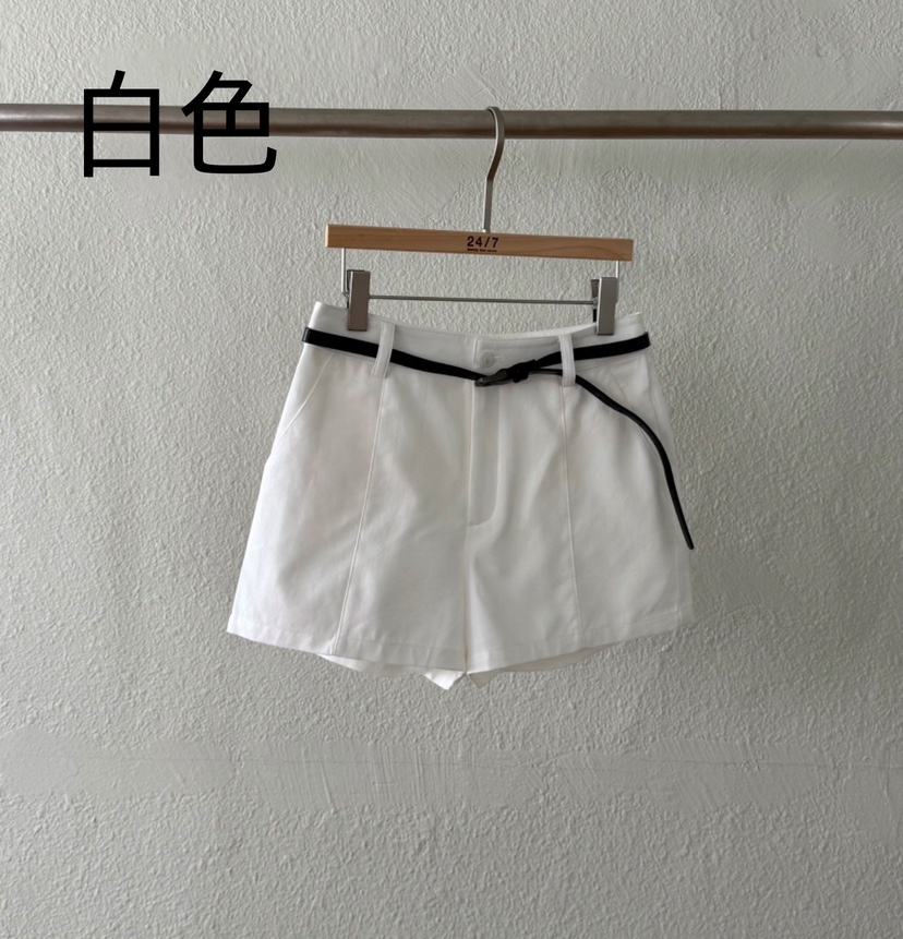 TWENTY FOUR SEVEN24-7東大門㊣直郵女裝新款休閑短褲含腰帶TEWNTY FOUR SEVEN24-7短褲