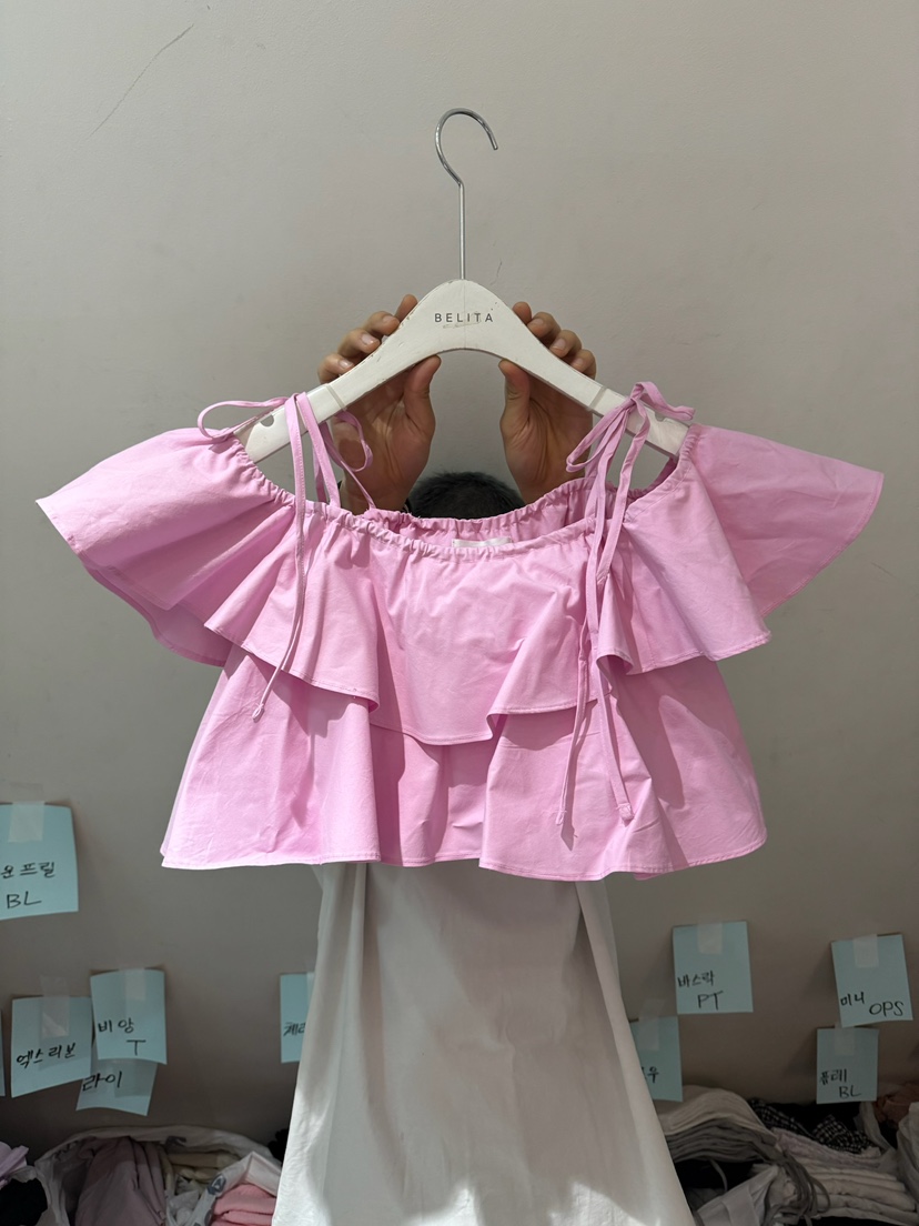BELITA-L韓國代購㊣女士新品25春夏熱賣休閑職業襯衫蕾絲衫BELITA-L襯衫/蕾絲衫圖色4