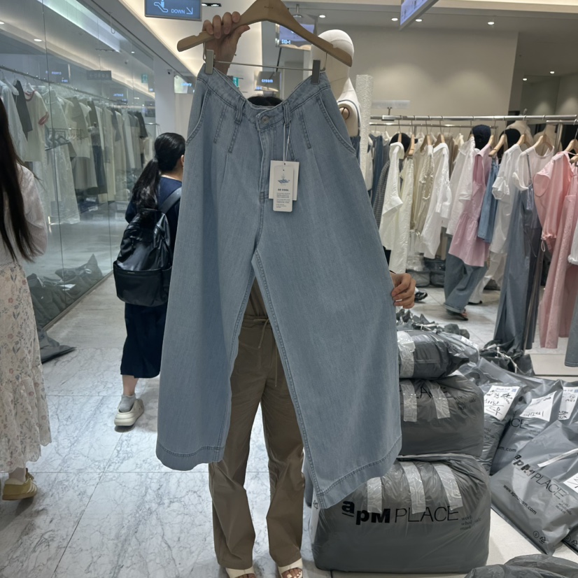 BLUEI-D韓國代購㊣女裝新品熱賣人氣25春夏推薦休閑牛仔褲Blue i-d牛仔褲圖色2