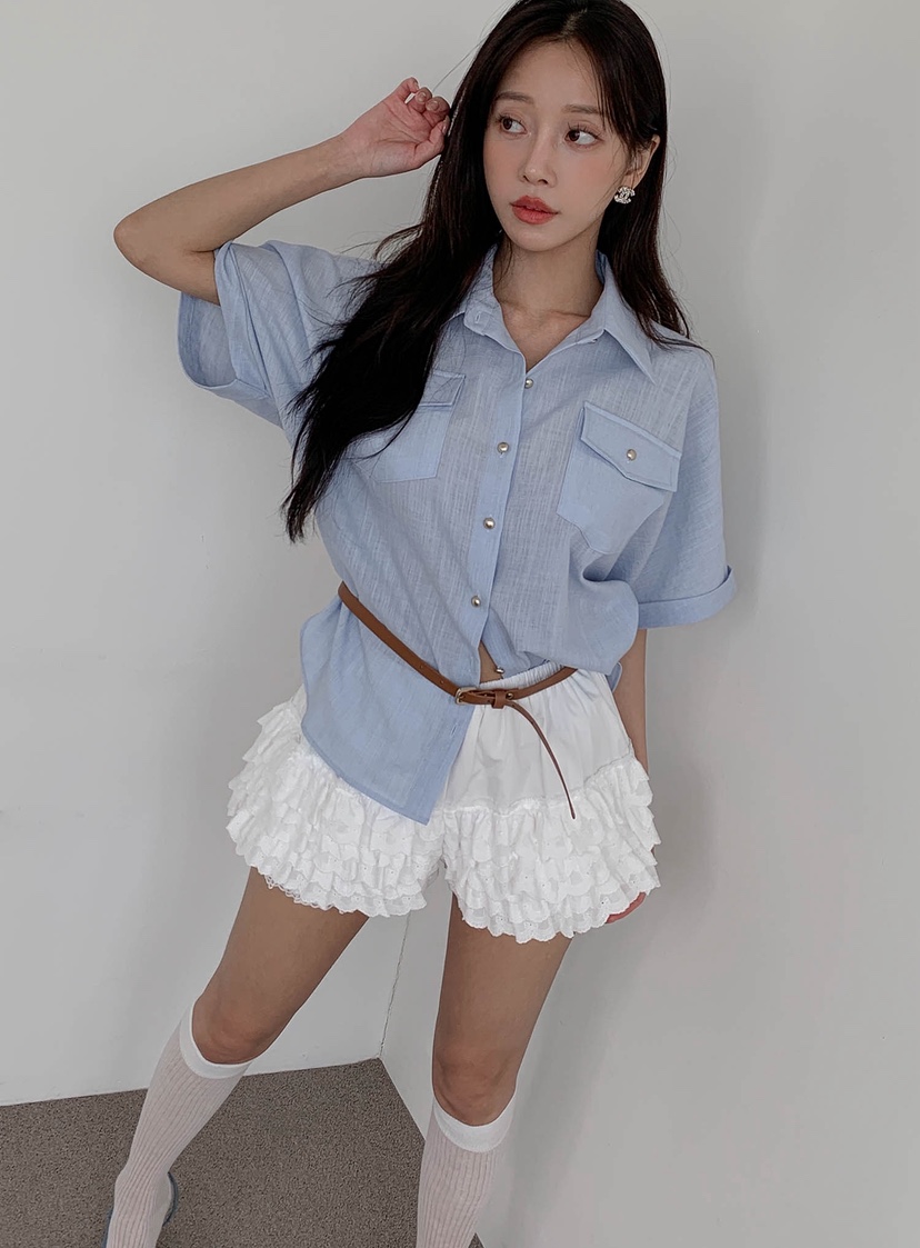 SLIT東大門㊣直郵女士新款時尚推薦真品人氣熱賣襯衫蕾絲衫SLIT襯衫/蕾絲衫
