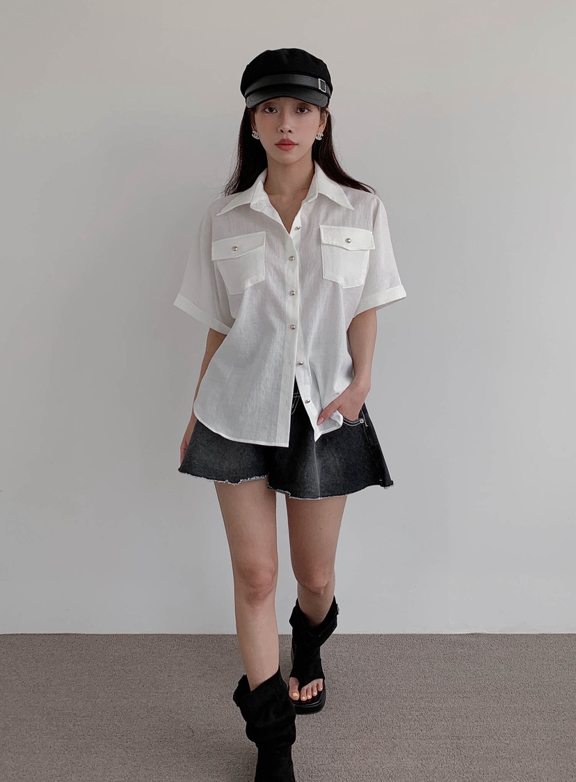 SLIT東大門㊣直郵女士新款時尚推薦真品人氣熱賣襯衫蕾絲衫SLIT襯衫/蕾絲衫