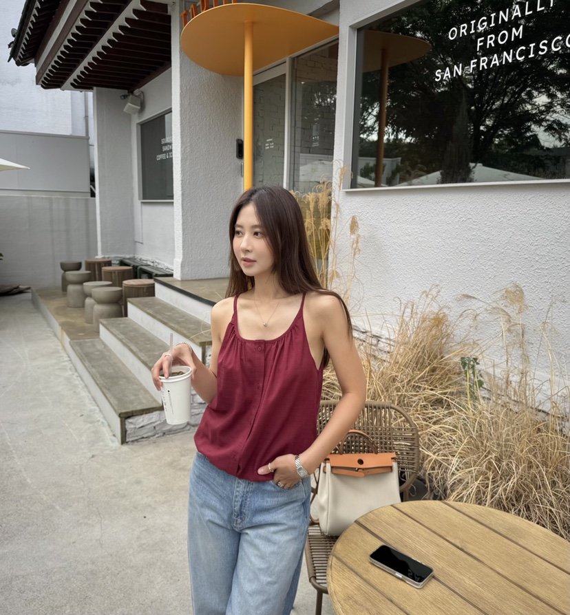 THE ABLE韓國直郵㊣女士新款25春夏時尚職業真品推薦吊帶背心THE ABLE/TA吊帶/背心