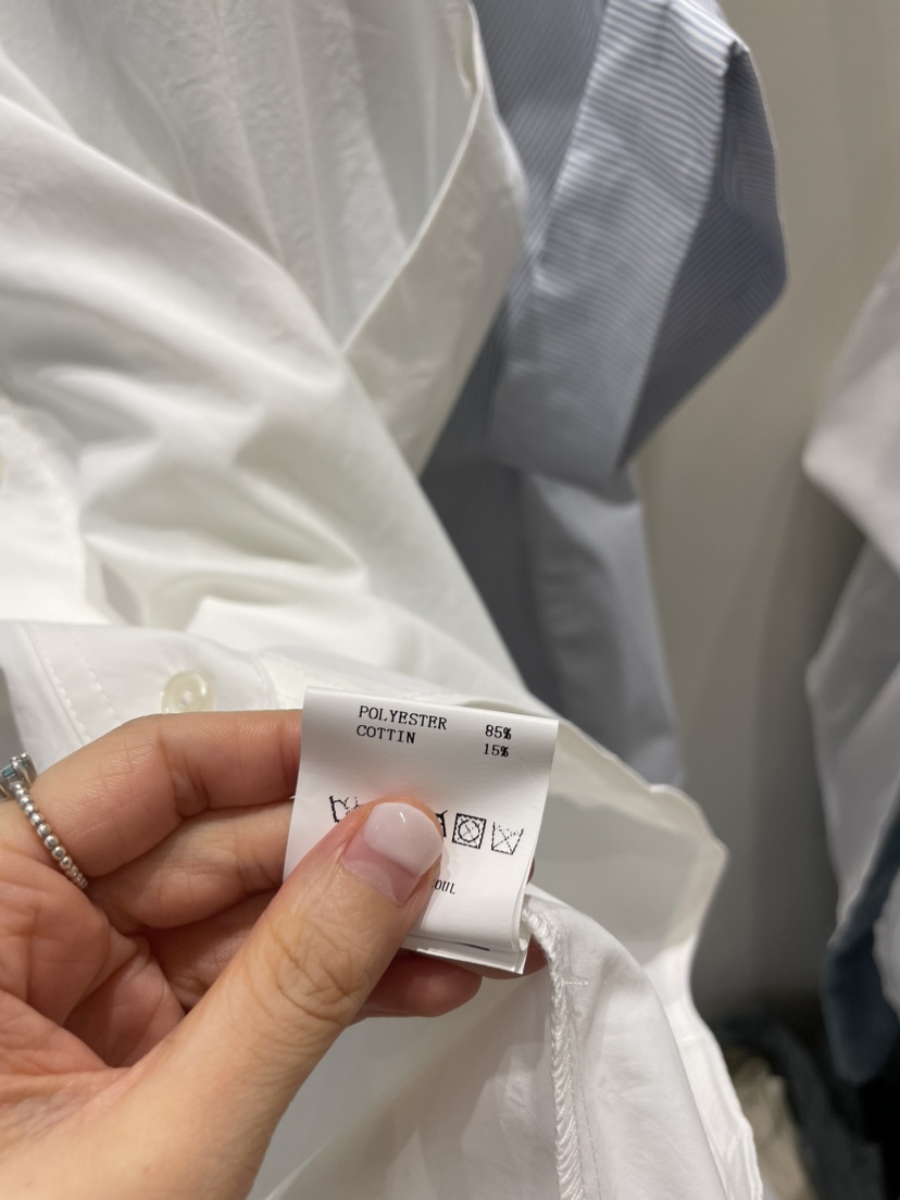 NEOUL韓國代購㊣女裝新品休閑熱賣推薦時尚真品職業襯衫蕾絲衫NEOUL/ahin雙領標簽襯衫/蕾絲衫