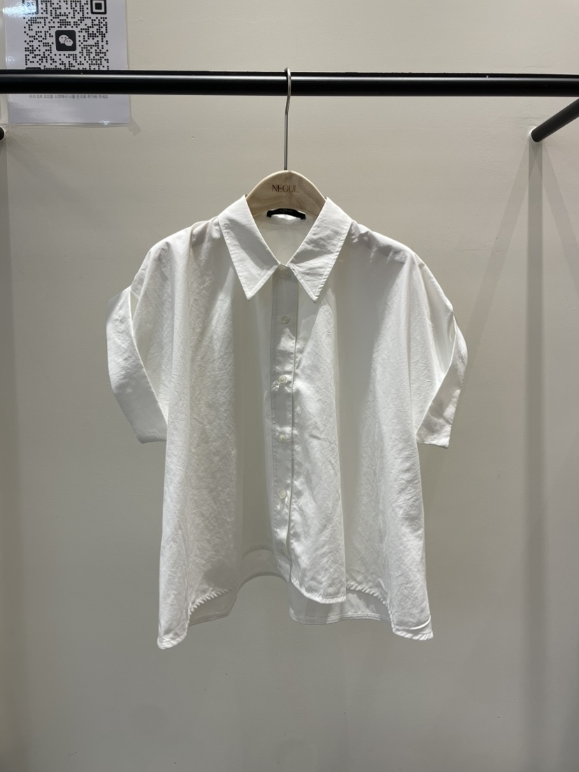 NEOUL韓國代購㊣女裝新品休閑熱賣推薦時尚真品職業襯衫蕾絲衫NEOUL/ahin雙領標簽襯衫/蕾絲衫