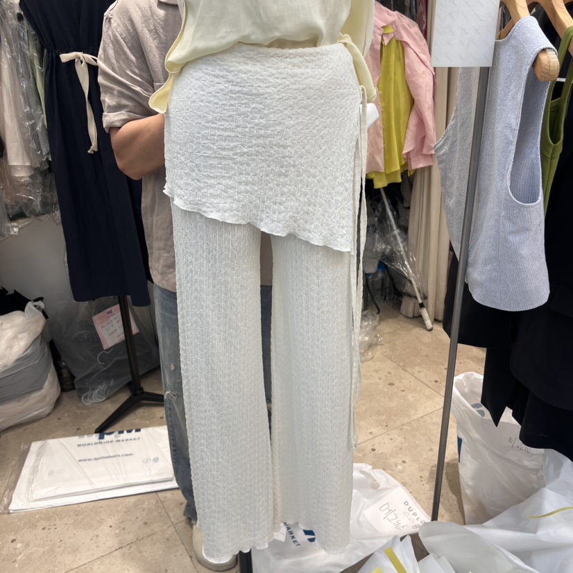 DUPLO東大門㊣代購女士新款推薦時尚25春夏職業熱賣裙褲百褶DUPLO裙褲