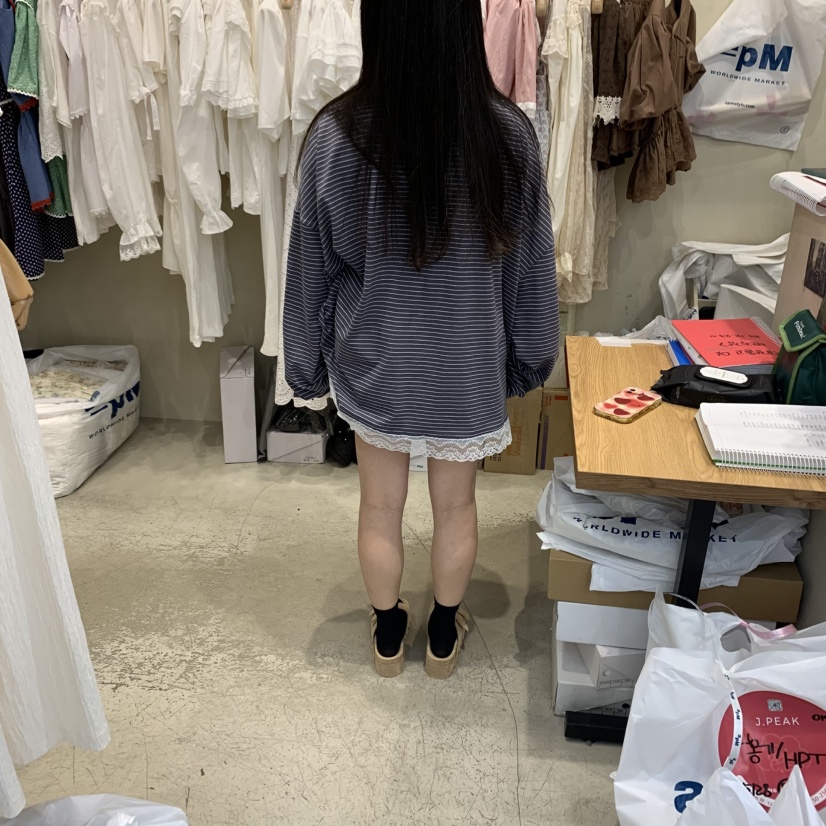 J PEAK/BY FLOW東大門㊣代購女裝新款人氣時尚休閑長袖T恤J PEAK長袖T恤